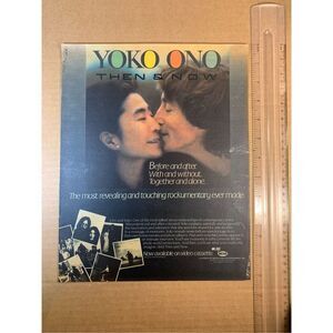 YOKO ONO Vintage Magazine Clipping Album ‘Then and Now’ English Leather Ad